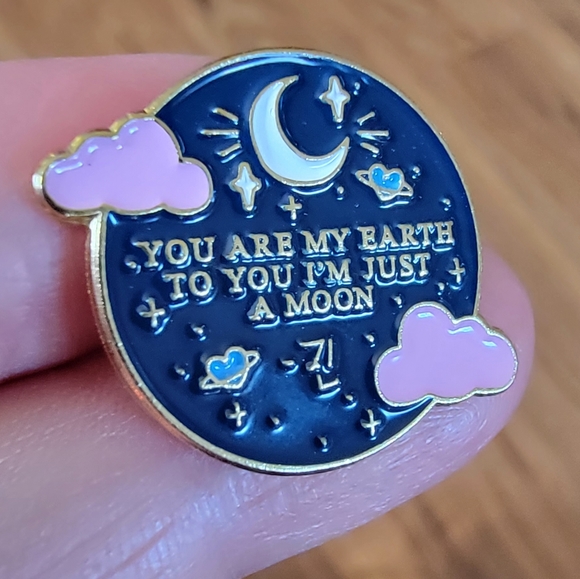 *2 for $13* "You're My Earth To You I'm Just a Moon" BTS Moon Song Lyrics Pin - Picture 2 of 6